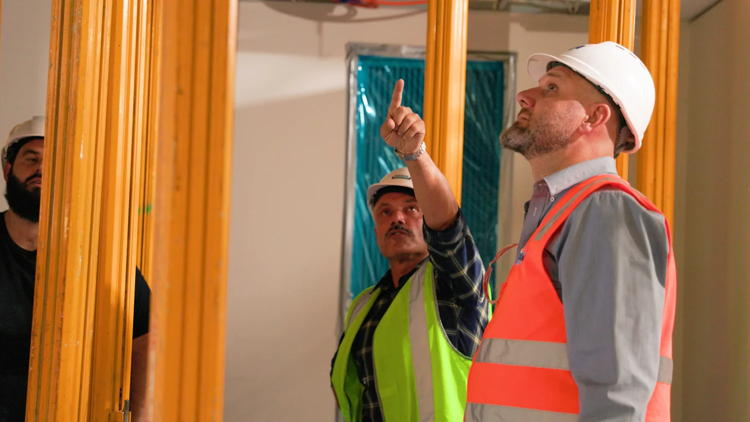 Waterseal team inspecting a wall at the Adelaide Terrace project